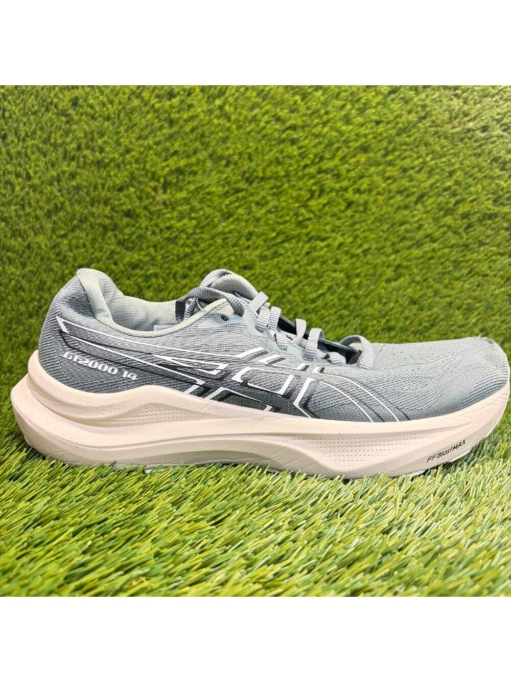 Asics GT-2000 14 Mens Size 9.5 Gray Green White Athletic Running Shoes Sneakers